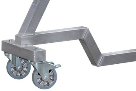 Suwnica aluminiowa składana z kołami, koła gumowe (udźwig: 1000 kg, szerokość, belka, 4,23m, wys. dla pracy wyciągarki: 2,23-3,50 m) 99977427