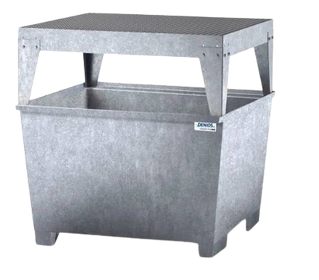 Wanna wychwytowa ze stali na 1 IBC, cynkowana, ze stojakiem do nalewania 1120x1300x1493 1000L 72279317