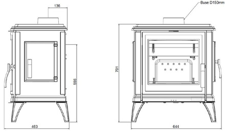 Piec koza INVICTA SEDAN M 10kW (kolor: antracyt) - spełnia anty-smogowy EkoProjekt 86829180