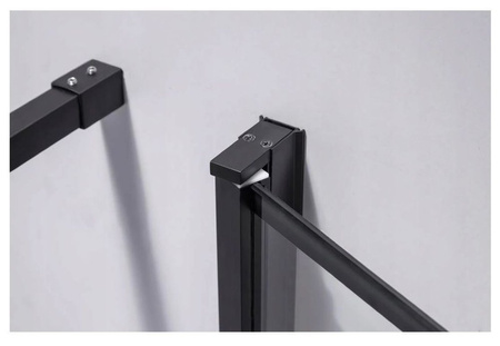 Kabina prysznicowa 80x80 szkło 6mm kwadrat czarna 23178255