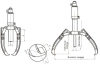  Ściągacz hydrauliczny 30T – rozstaw 150–400 mm, głębokość 220 mm 08779747