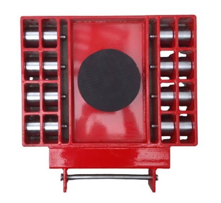 Wózek skrętny do transportu maszyn / Platforma transportowa obrotowa (rolki: 18x stal, nośność: 31 ton) 50282716