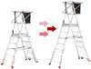 Drabina magazynowa jezdna FARAONE z wejściem jednostronnym (wysokość robocza: 310-418cm) 99679708