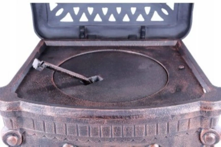 Piec wolnostojący żeliwny 6,5-9kW na drewno (kolor: złoty, średnica wylotu spalin: 120mm) - spełnia anty-smogowy EkoProjekt 65882963