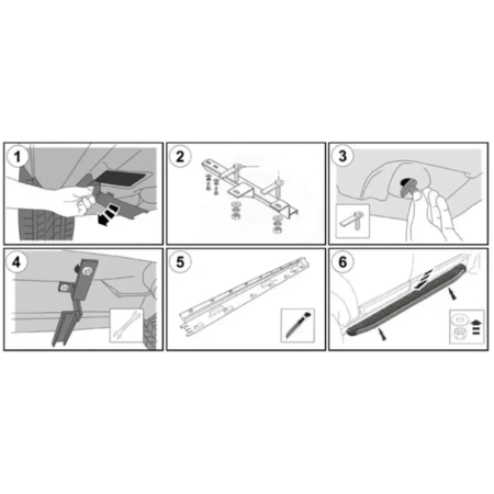 Stopnie boczne - Toyota Rav4 2006-2012 (długość: 161-167 cm) 01655771
