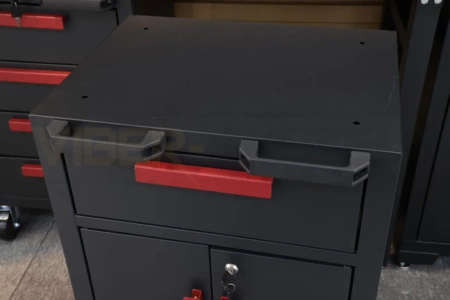 Szafka warsztatowa z ruchomym stołem i szafkami jezdnymi, szafa, regał (wymiary: 2070x472x1925 mm) 80183073