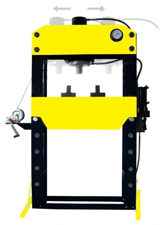 Prasa hydrauliczna, pneumatyka, ruchomy tłok, regulowany stół (siła nacisku: 100 T) 80158878