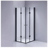 Kabina prysznicowa 80x80 szkło 6mm kwadrat czarna 23178187