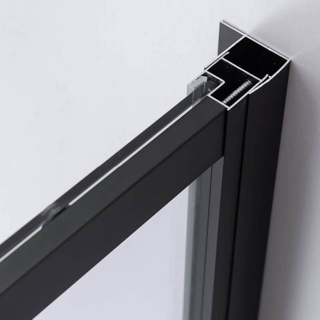 Kabina prysznicowa czarna kwadratowa 90x90 szkło 6mm 23178198