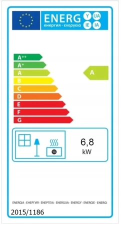 Piec wolnostojący stalowy 6,8kW na drewno (średnica wylotu spalin: 120mm) - spełnia anty-smogowy EkoProjekt 65882973