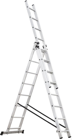 Drabina aluminiowa 3x8 na schody 150kg (wysokość robocza: 6,48m) 99674906