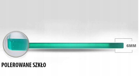 Ścianka prysznicowa 100 cm asymetryczna kratka szkło 8mm 23179599