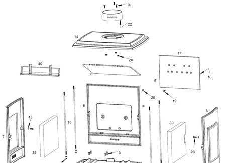 Piec wolnostojący 5kW Sedan S Plus (wylot spalin: góra, kolor: antracyt) - spełnia anty-smogowy EkoProjekt 86865693