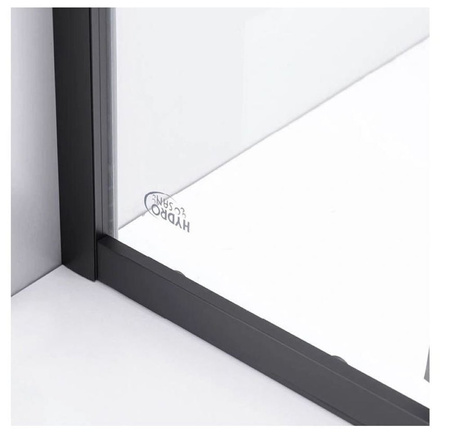 Kabina prysznicowa 120x80 czarna szkło 6mm 23178245
