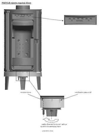 Piec wolnostojący 7kW Okino (wylot spalin: góra, kolor: antracyt) - spełnia anty-smogowy EkoProjekt 86854923