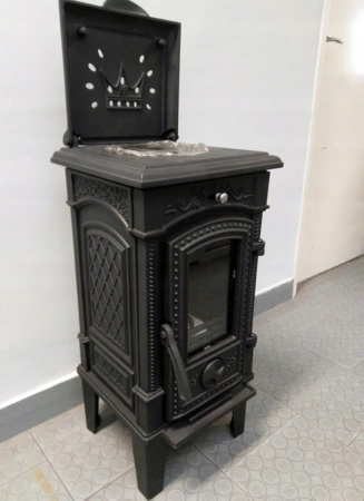 Piec koza żeliwny kominek kominkowy na nózkach, płyta do gotowania 6,6kW - spełnia anty-smogowy EkoProjekt 04482048