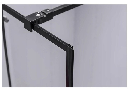 Kabina prysznicowa 80x80 szkło 6mm kwadrat czarna 23178255