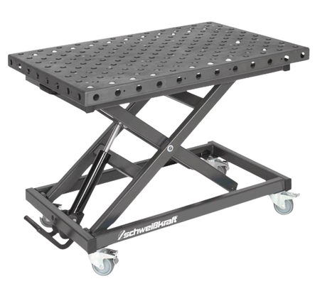 Stół montażowo-spawalniczy z hydrauliczną regulacją wysokości Schweibkraft (nośność: 300 kg, powierzchnia robocza: 1200x800 mm, wysokość robocza: 460-1060 mm) 32278512