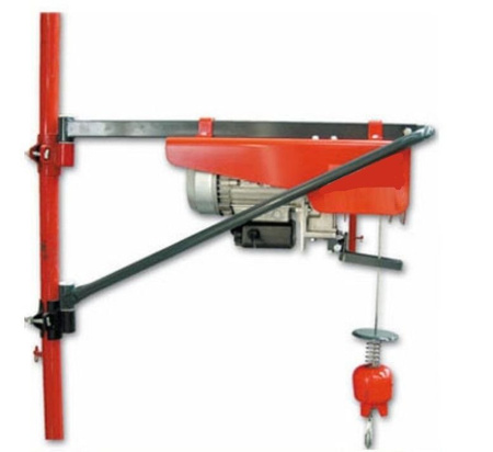 Wciągarka elektryczna linowa budowlana + Niski maszt + Ramie robocze + lina 30m + sterowanie ręczne 1,5m (udźwig: 200 kg) 08172276