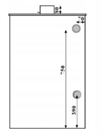 Piec stalowy wolnostojący z płaszczem wodnym 5/7 kW - spełnia anty-smogowy EkoProjekt 04482054