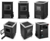Piec kominek koza kuchenka kuchnia węglowa westfalka piecokuchnia kocioł CO z płaszczem wodnym 15-17kW (kolor: czarny, średnica wylotu spalin: 128 mm) - spełnia anty-smogowy EkoProjekt 99682652