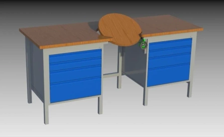 Stół warsztatowy z uchylnym i obrotowym blatem (wymiary: 2000x750x900 mm) 16083247