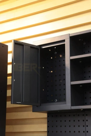 Szafka warsztatowa z ruchomym stołem i szafkami jezdnymi, szafa, regał (wymiary: 2070x472x1925 mm) 80183073