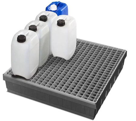 Wanna na małe pojemniki z polietylenu (PE), z kratą cynkowaną, 68 l 72279213