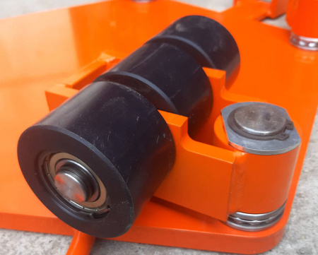 Wózek rotacyjny bez płyty obrotowej do transportu maszyn, urządzeń i sprzętu (rolki: 15x poliamidowe toczone, nośność: 5 ton) 50279757