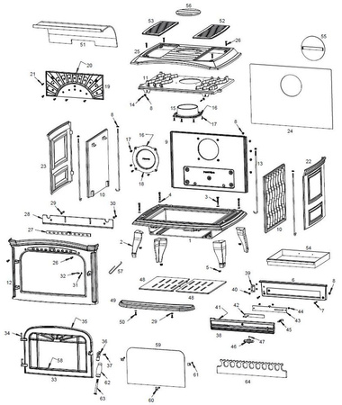 Piec wolnostojący 9kW Bradford (kolor: emalia czerwona) - spełnia anty-smogowy EkoProjekt 86876397