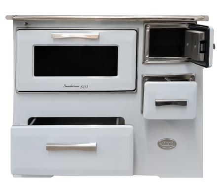 Kuchnia, angielka z piekarnikiem 7kW na drewno, bez płaszcza wodnego (kolor: biały) 50082687