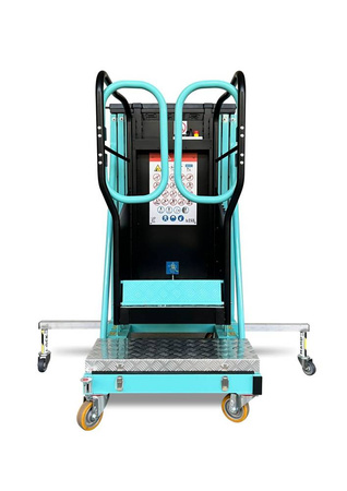 Podnośnik osobowy (udźwig: 140 kg, wymiary platformy: 48x69 cm, maks. wysokość robocza: 482 cm) 00081565