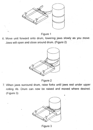 Uchwyt do beczek na wózek widłowy GermanTech (udźwig: 350 kg) 99724856