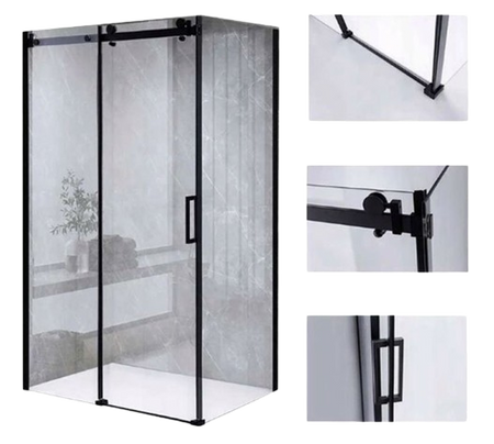 Kabina prysznicowa czarna 100x80 szkło 8mm 23178201