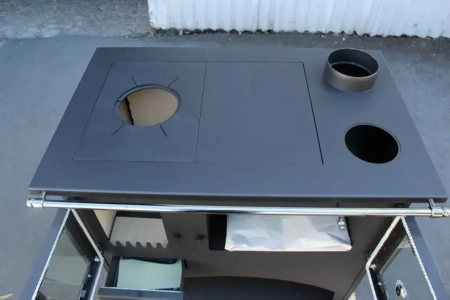 Piec kominek wolnostojący kuchnia, angielka 11kW z piekarnikiem, bez płaszcza wodnego - spełnia anty-smogowy EkoProjekt 48280261