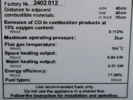 Piec kominek wolnostojący kuchnia, angielka 10kW z piekarnikiem, z płaszczem wodnym  - spełnia anty-smogowy EkoProjekt 48282274