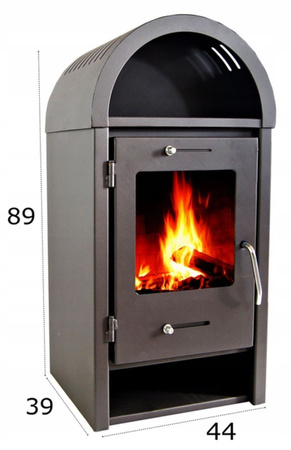 Piec wolnostojący stalowy 7-10kW na drewno (średnica wylotu spalin: 120mm) - spełnia anty-smogowy EkoProjekt 65882972