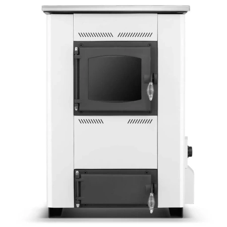 Kuchnia węglowa kocioł piec CO z płaszczem wodnym 25-27kW (kolor: biały, średnica wylotu spalin: 148 mm) - spełnia anty-smogowy EkoProjekt 99682659