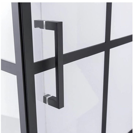 Kabina prysznicowa kwadratowa kratka czarna 80x80 23178191