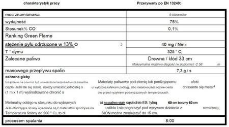 Piec wolnostojący 9kW Kaori (wylot spalin: góra lub z tyłu, kolor: antracyt) - spełnia anty-smogowy EkoProjekt 86865689
