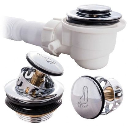 Brodzik kwadratowy 90x90 głęboki 15cm biały+syfon 23178200