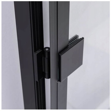 Kabina prysznicowa kwadratowa kratka czarna 80x80 23178191