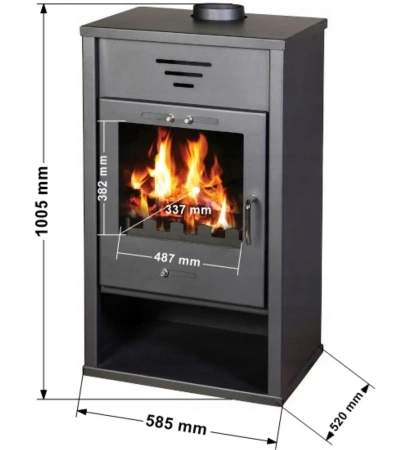 Piec piecyk kominek na drewno z płaszczem wodnym 15kW - spełnia anty-smogowy EkoProjekt 48283348