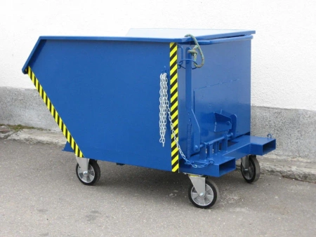 Pojemnik uchylny 450 litrów na kołach Ø 160, wersja na kołach aluminiowo-poliuretanowych Ø 160 mm bez sita ociekowego i zaworu 16083218