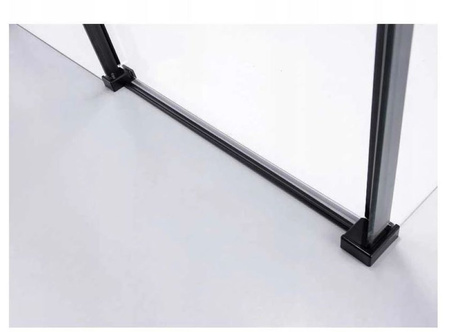 Kabina prysznicowa 110x80 szkło 8mm czarna 23178212