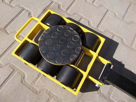 Wózek skrętny 6 rolkowy, rolki: 6x nylon (nośność: 6 T) 12267428