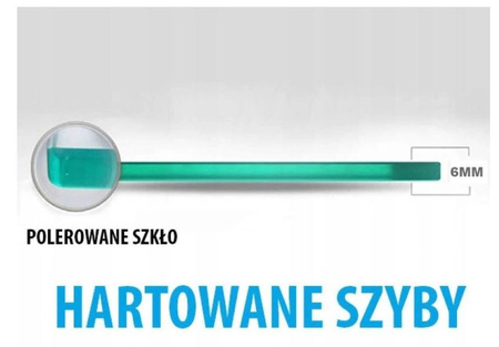 Drzwi prysznicowe 105-110cm czarne szkło 8mm 23178246