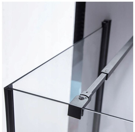 Kabina prysznicowa 90x90 szkło 6mm kwadrat czarna 23178196