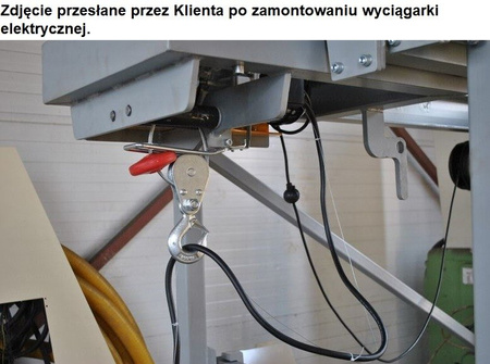 400V Wciągarka linowa elektryczna, 500/990 kg, kabel sterowniczy 10m. 28880033