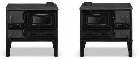 Kuchnia węglowa emaliowana z piekarnikiem 8,7-10,7kW – kolor czarny – średnica wylotu spalin 130 mm 99682164